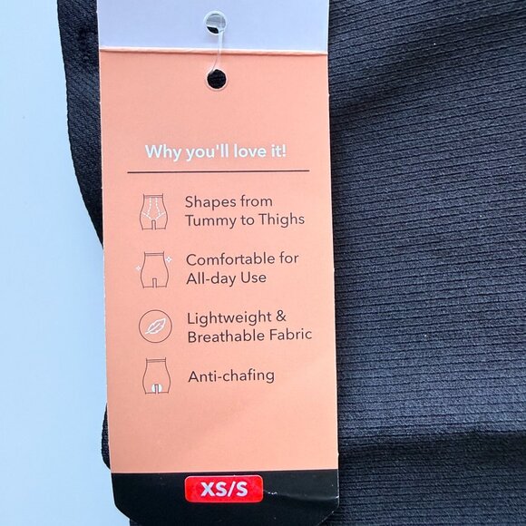 Shapermint High Waisted Shaper Shorts Womens XS/S Black Lightweight & Breathable - Picture 5 of 9